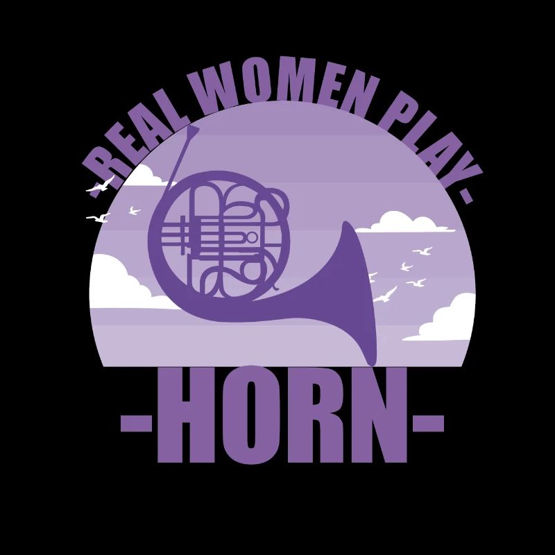 Horn Instrument Musikerin Mädchen Geschenk