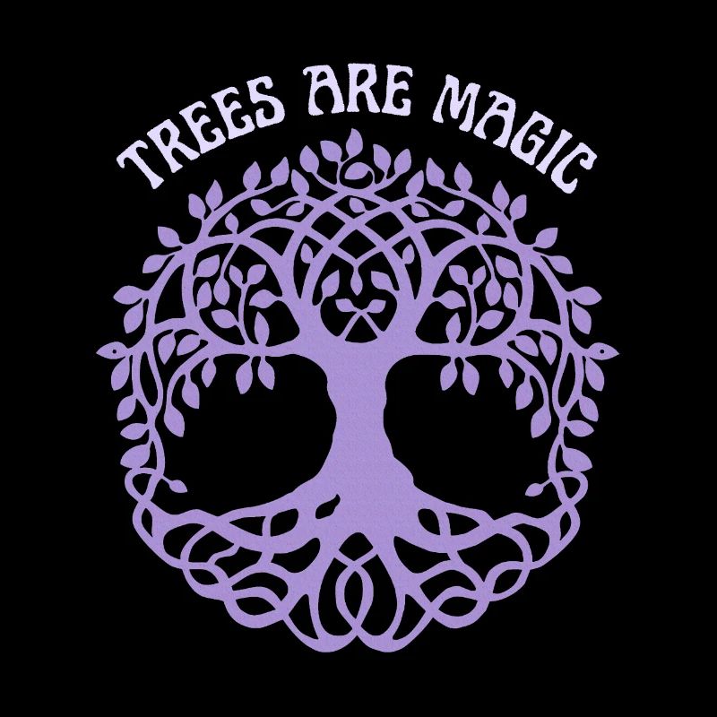 Baum-Illustration, Spruch, Lebensbaum