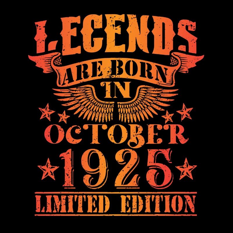 Birthday October 1925 Limited Edition Vintage