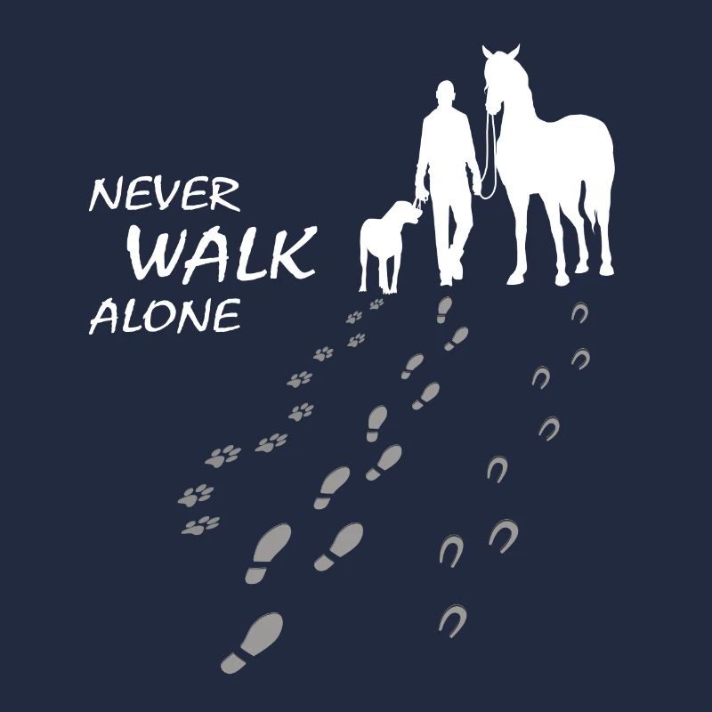 Hund Pferd Reiter - Never walk alone - gemeinsam