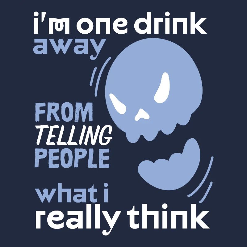 Comic Totenkopf Skull lustiger Spruch, Trinkspruch