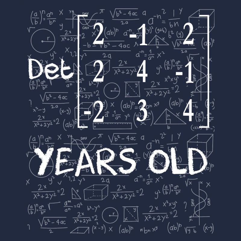 72e anniversaire 72 ans déterminant de matrice