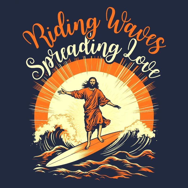 Surfing Jesus - Riding Waves Spreading Love