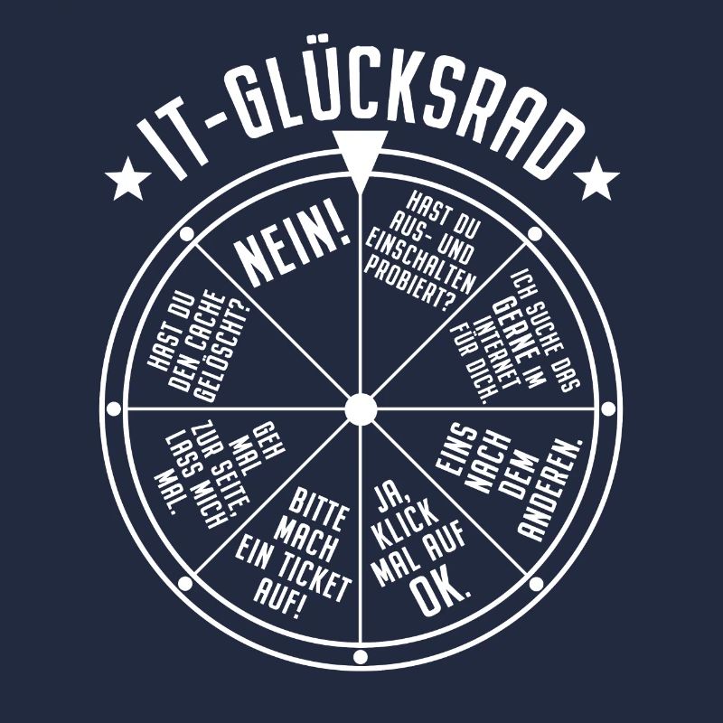 IT Support Glücksrad Service Desk IT Helpdesk Nerd
