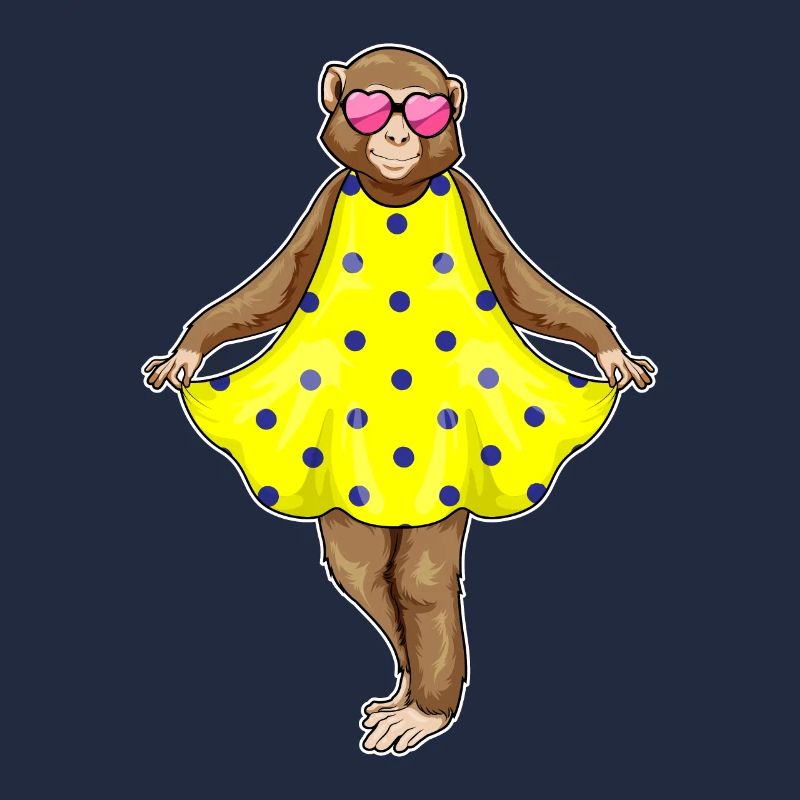 Affe Polka Dots Kleid