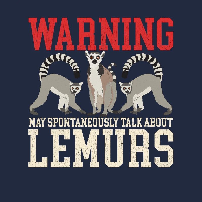 Lemur Katta Lemuren Ringelschwanz Lemure Geschenk