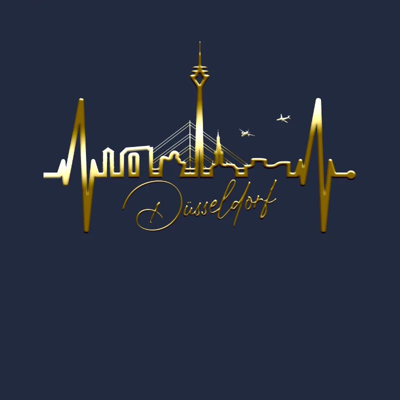 Dusseldorf Skyline Heartbeat Dear Dusseldorf