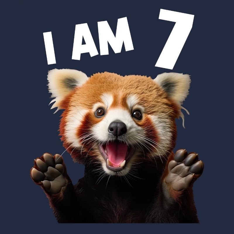 7 ans de 7 ans de 7e anniversaire du petit panda panda roux