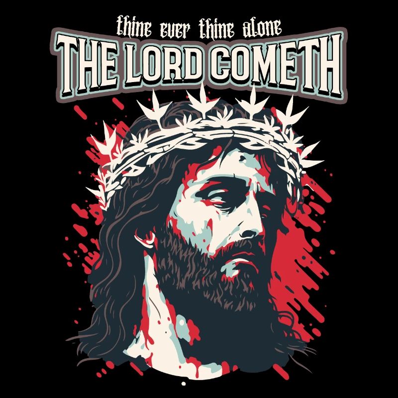 Christlicher Spruch Jesus Christus mit Dornenkrone