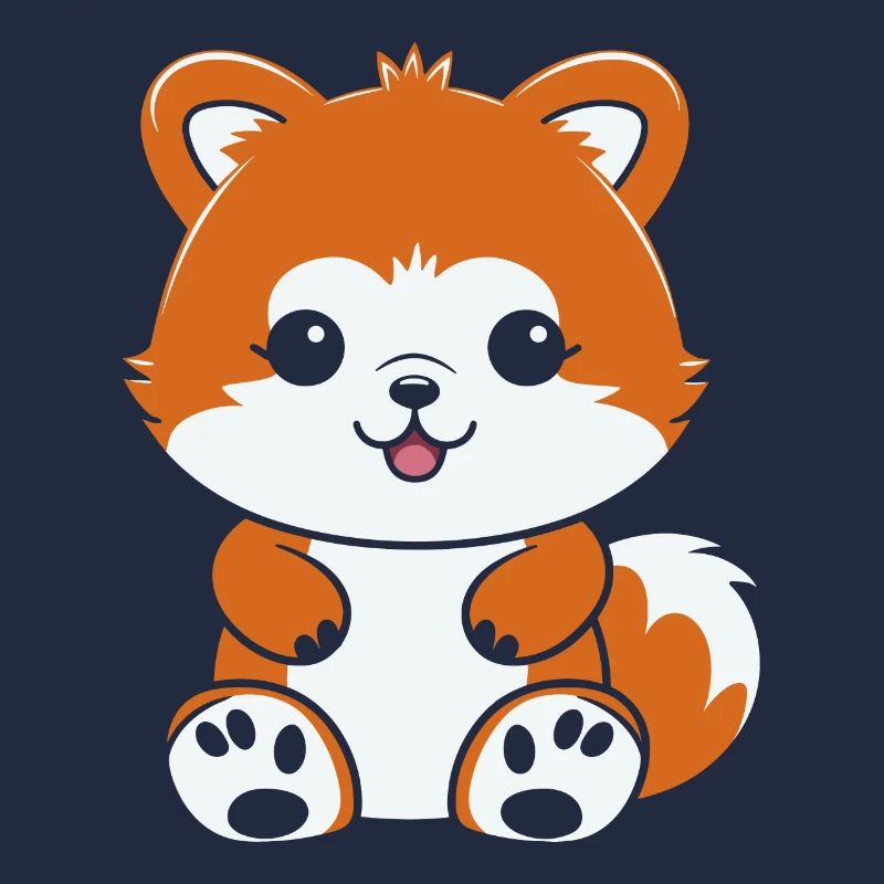 Fuchs liebt den kleinen roten Panda