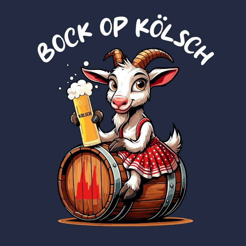 Ziege hat Bock op Kölsch Köln Köbes Karneval Alaaf