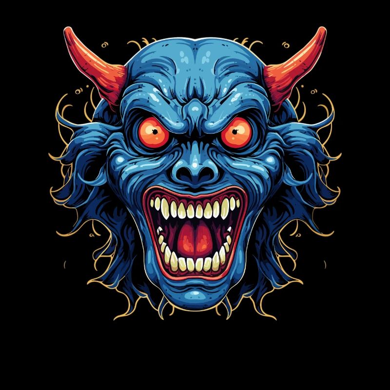 Japanese Hannya Demon Samurai Warrior Oni Mask
