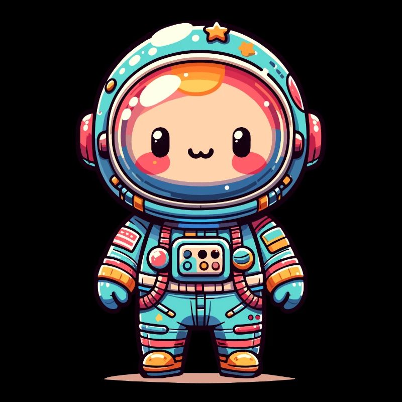childishly designed spaceman