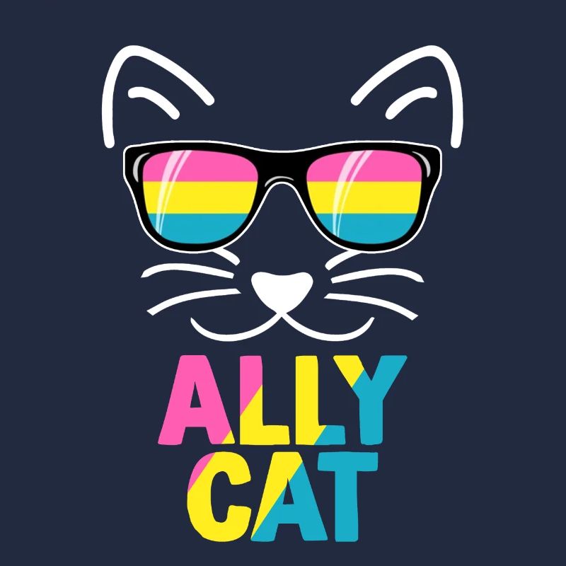 Ally Cat Pansexual Stuff Pan Pride Flag LGBTQ