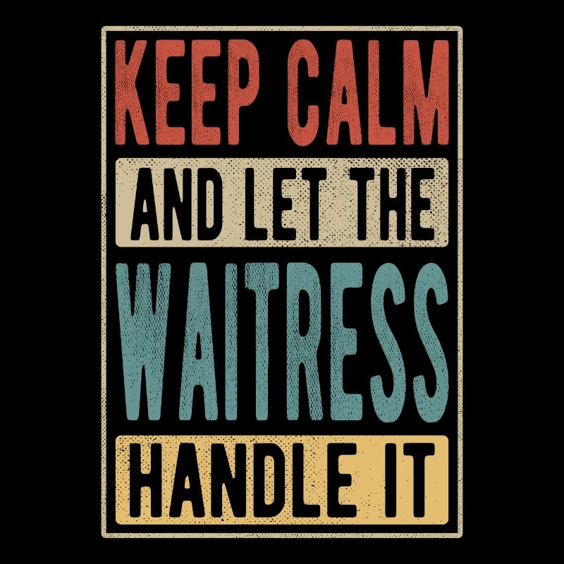 Kellnerin Retro Geschenk