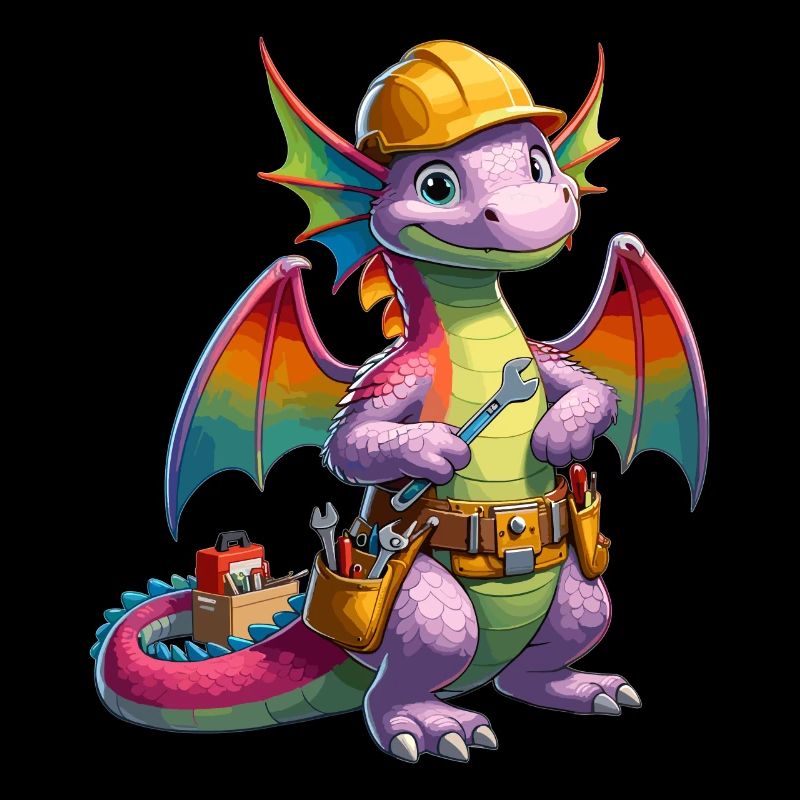 Drache als Handwerker