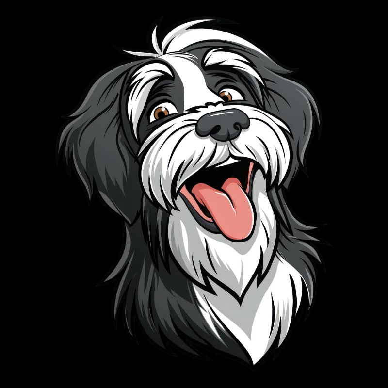 Tibet Terrier | Tibetan Terrier | Cartoon Artwork