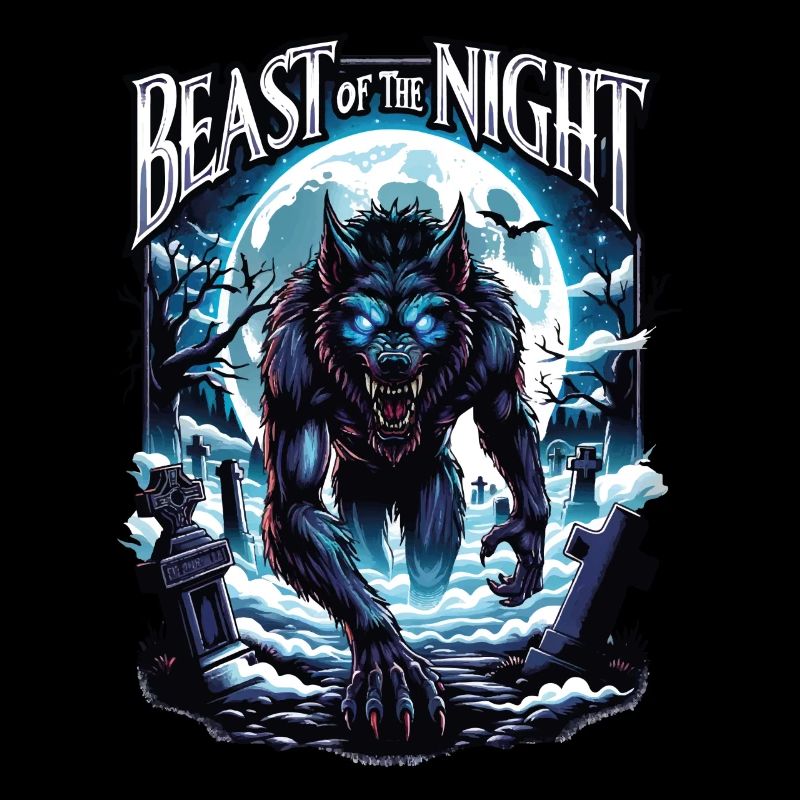 Bête de la nuit - Conception de loup-garou. Effrayant, cool