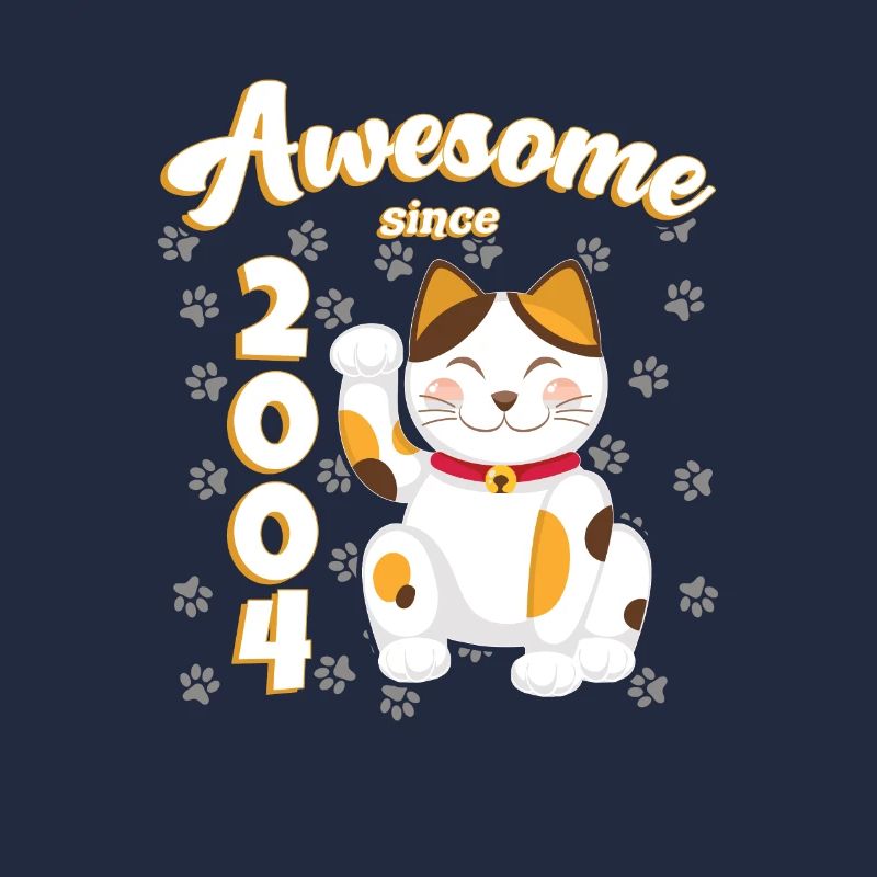 2004 Birthday Awesome since Cat Maneki neko