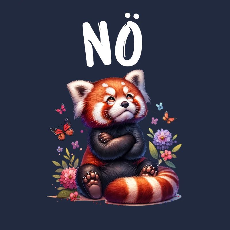 Red Panda Funny Saying Nope Fire Fox