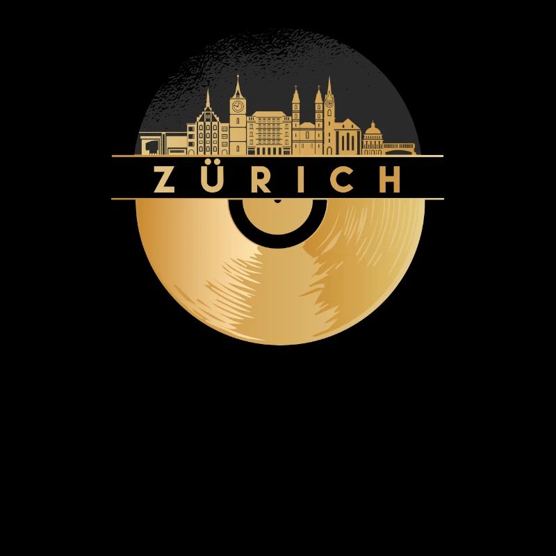 Disque vinyle - Skyline-Suisse-Zurich