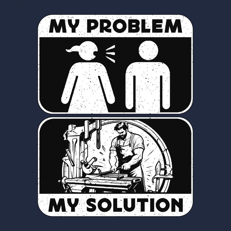 Bladesmith My Problem My Solution Pictogram Dad