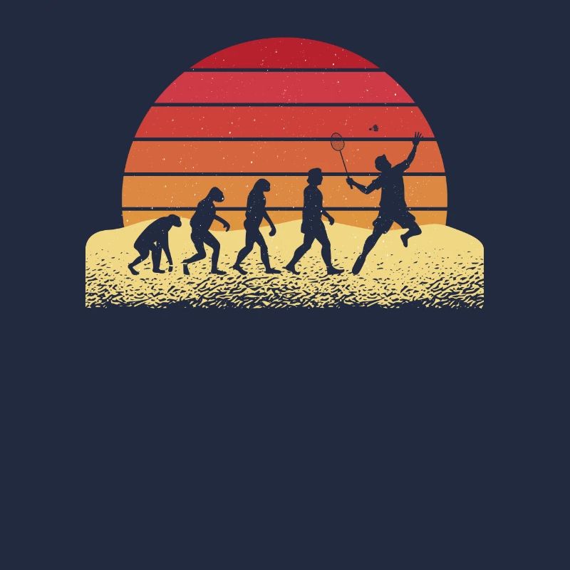 Evolution Badminton Retro Sunset Design