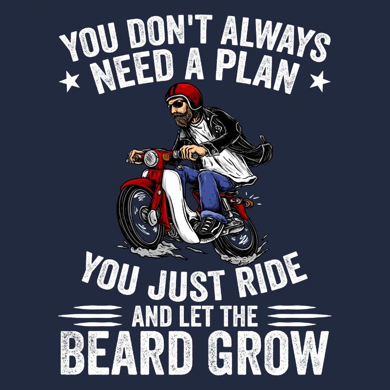 Motorrad Bart Biker Vollbart Bike Rocker