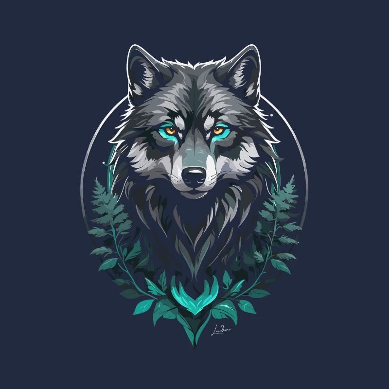 Wald Arktischer Wolf