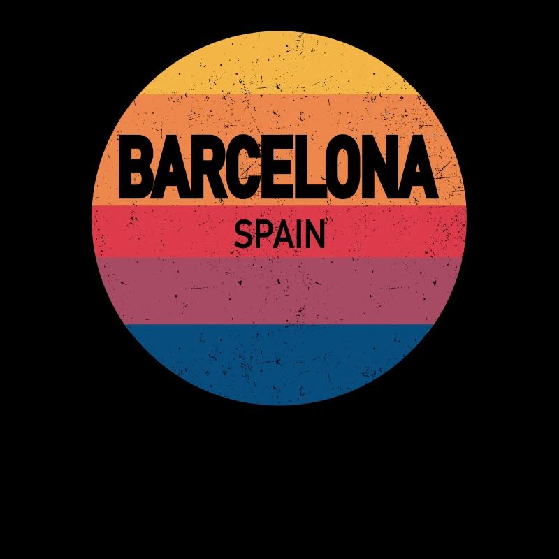 Souvenir rétro coucher de soleil Barcelone Espagne