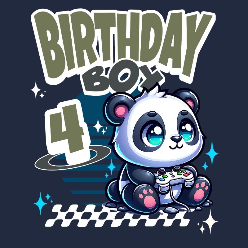 4. Geburtstag Kindergeburtstag Gaming Panda