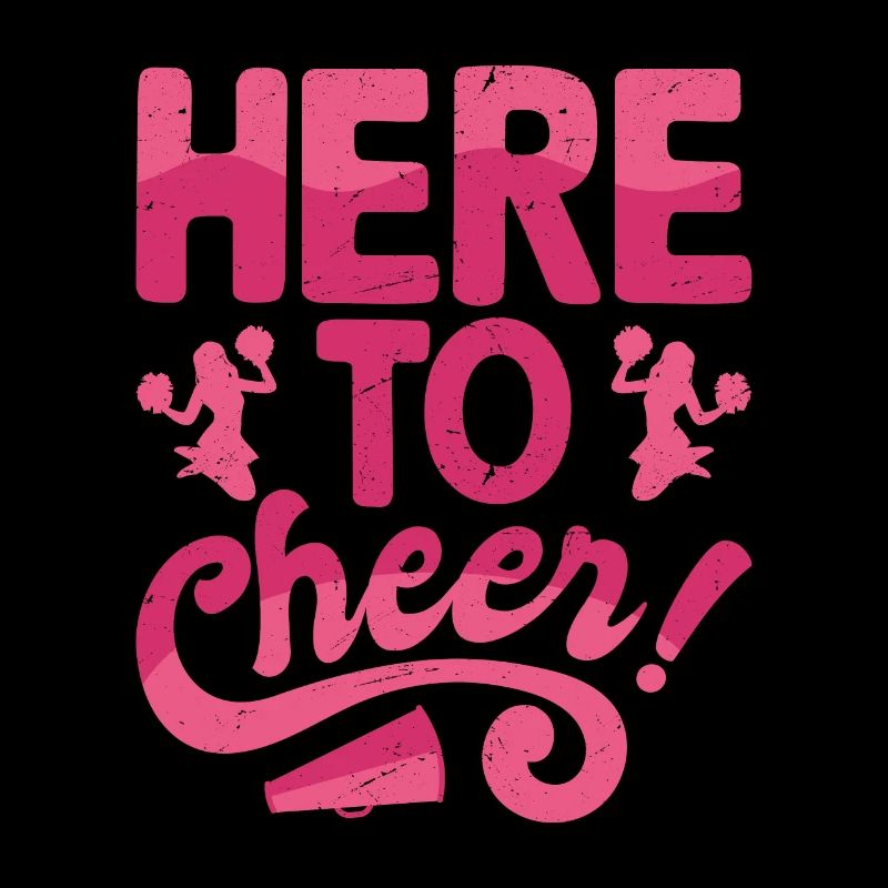 Here To Cheer Cheerleading Cheerleader
