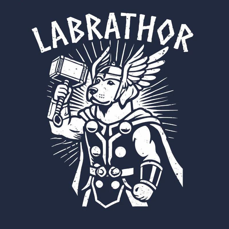 Labrador drôle vikings odin thor valhalla jeu de mots