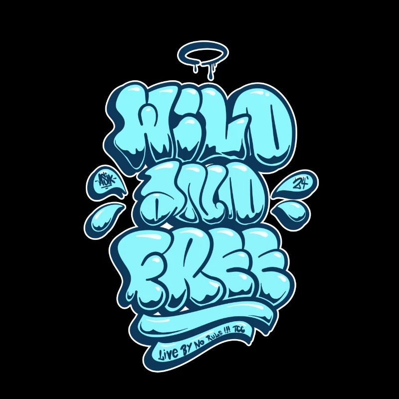 Sauvage et gratuit Asik Graffiti Throwup Style simple
