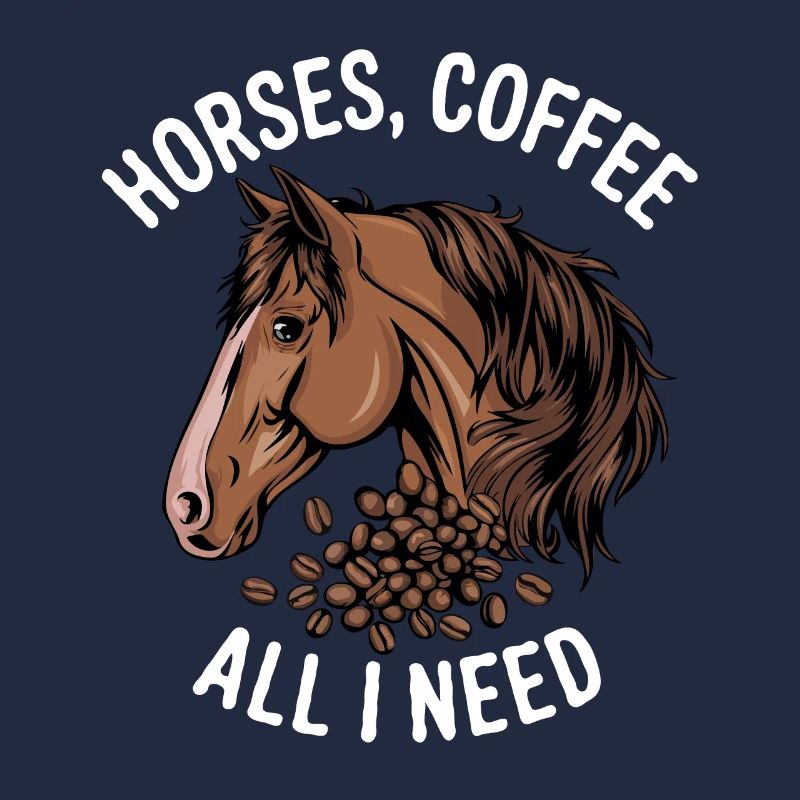 Lustiges Pferd Kunst Pferdebesitzer Pferde Kaffee