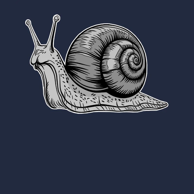 Illustration graphique d’animal escargot gris