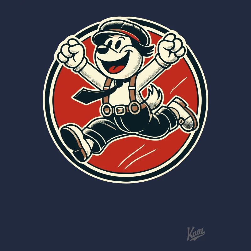 Cheerful Retro Dog Boy