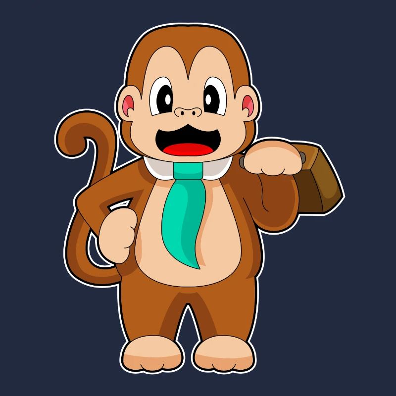 Monkey Entrepreneur Porte-documents