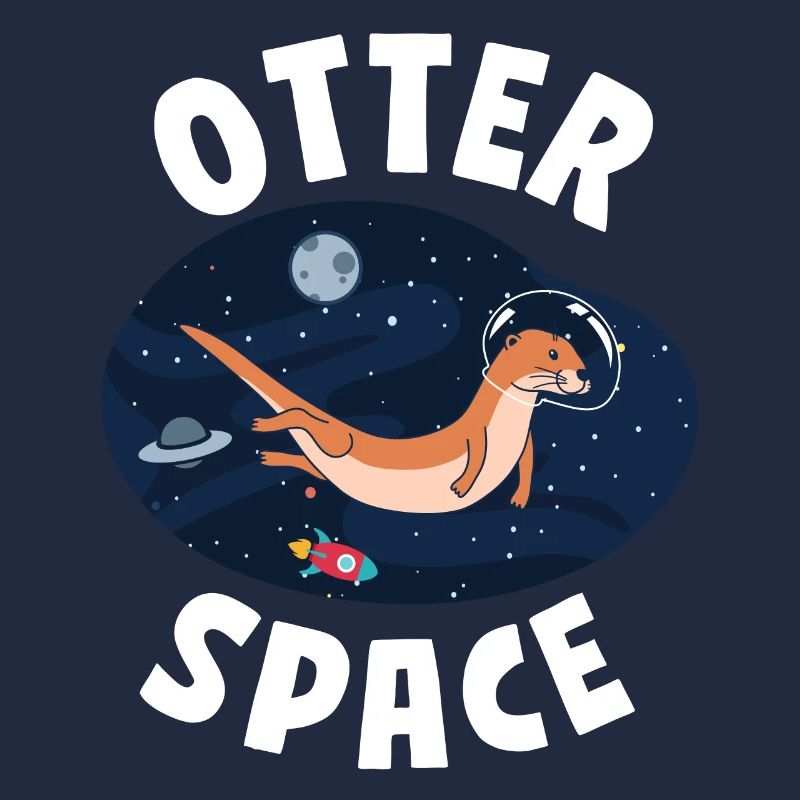Otter Pun Space Science Astronaut