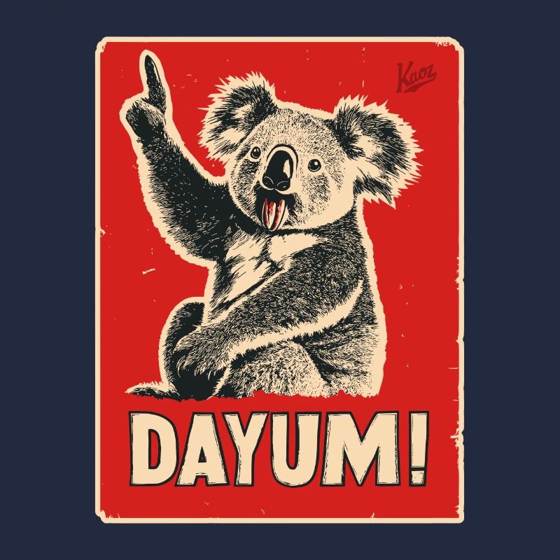 Koala lève le doigt et dit : Merde !
