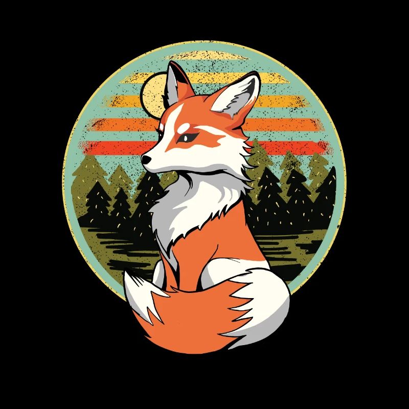 Retro Fox Foxes Vintage 80s 90s Vixen