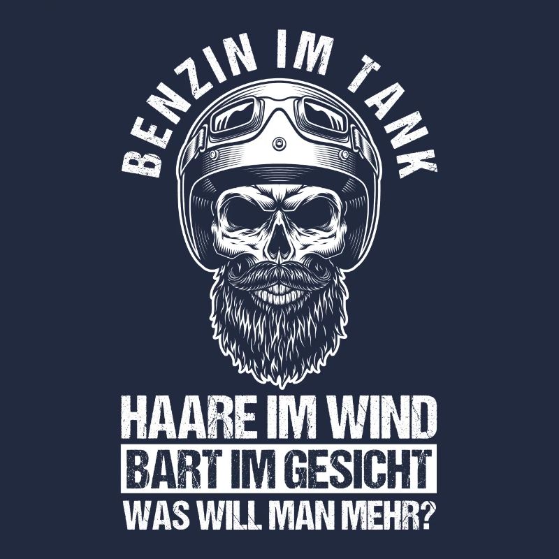 Bärtiger Biker Bartträger Motorradfahrer Motorrad