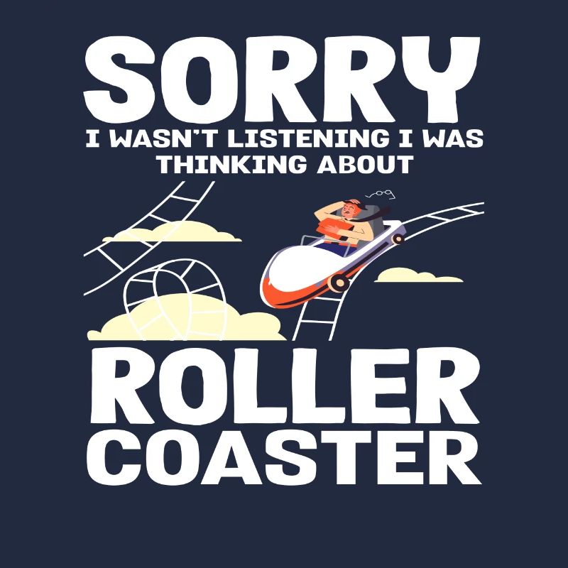 Roller coaster in the head funny motif