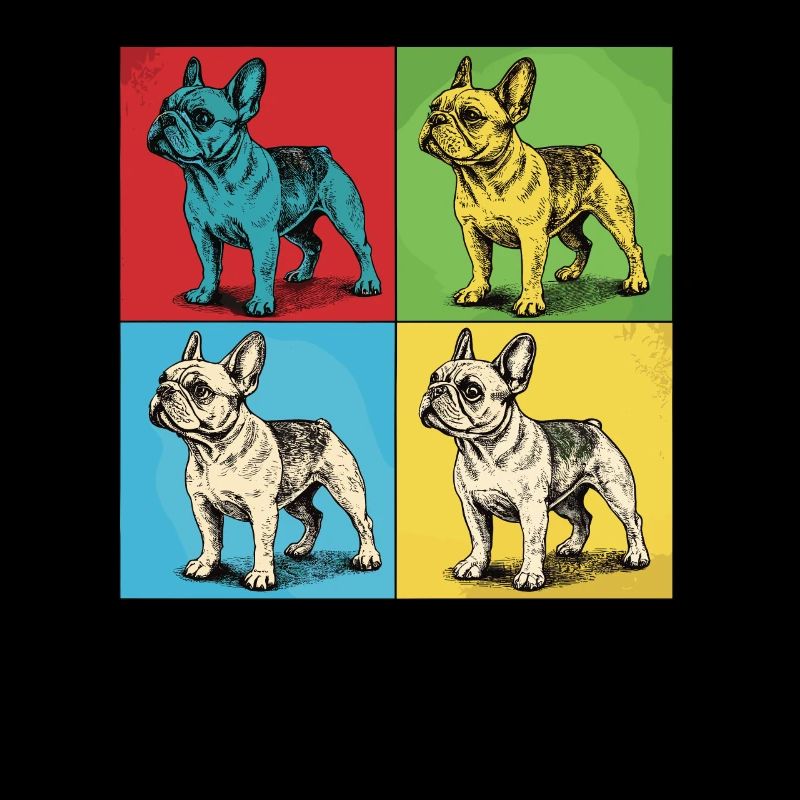 Bouledogue français Pop Art Design