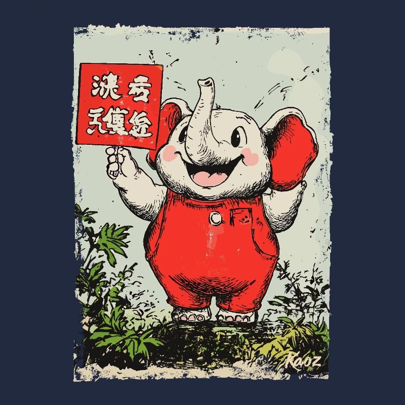 Fröhlicher kleiner Elefant