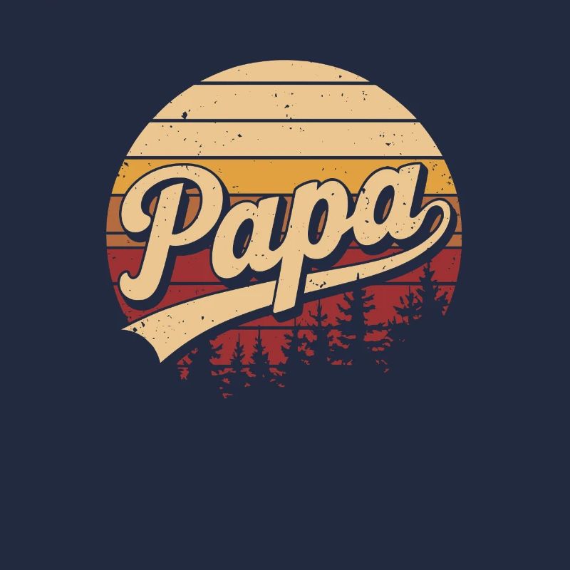 Papa Retro Sunset Logo