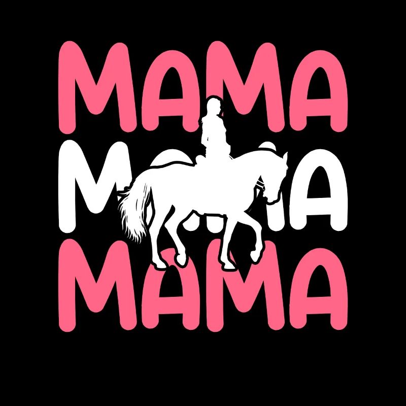 Reiten Mama Mutter Pferde