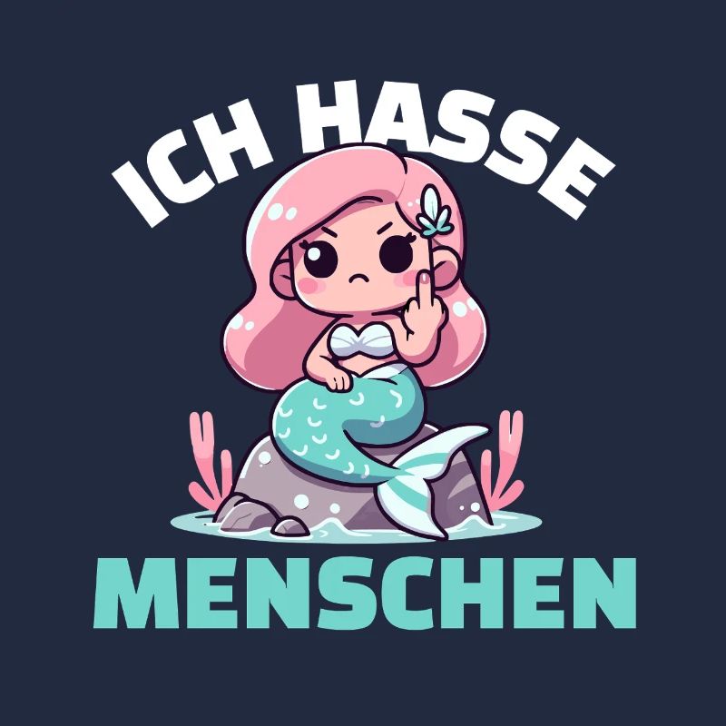 Freche Meerjungfrau mit einer Zynischen Botschaft