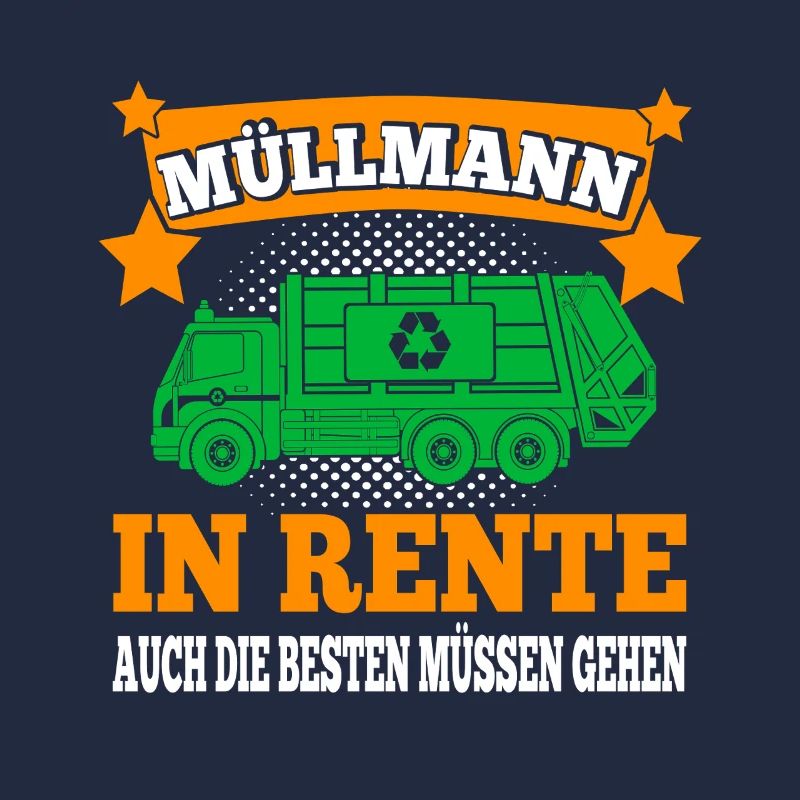 Müllmann In Rente Müllabfuhrauto Müllmann Rentner