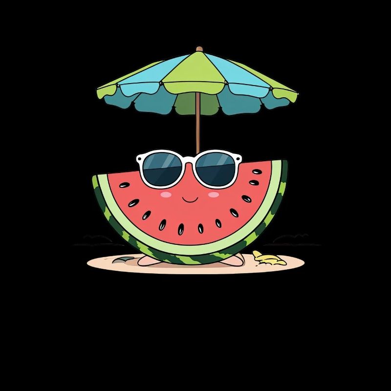 Summer watermelon on the beach